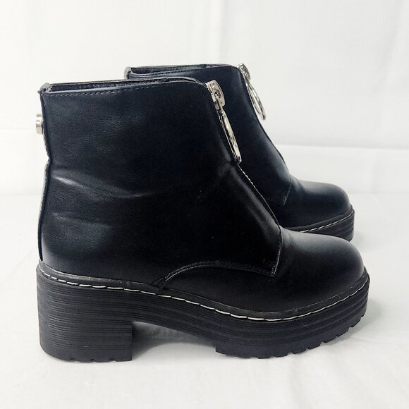 Seven 7 Zoe Black Platform Boots - Picture 4 of 9